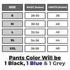 Pack of 3 Offer 😍 Men’s Premium-Quality Stretch Lycra Pants | Black, Blue & Grey Colors
