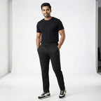 Pack of 3 Offer 😍 Men’s Premium-Quality Stretch Lycra Pants | Black, Blue & Grey Colors