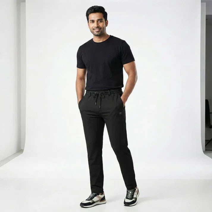 Pack of 3 Offer 😍 Men’s Premium-Quality Stretch Lycra Pants | Black, Blue & Grey Colors