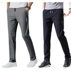 Pack of 3 Offer 😍 Men’s Premium-Quality Stretch Lycra Pants | Black, Blue & Grey Colors